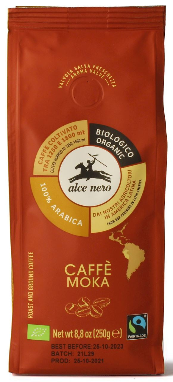 Kawa Mielona Arabica 100 % Moka Fair Trade Górska BIO 250 g