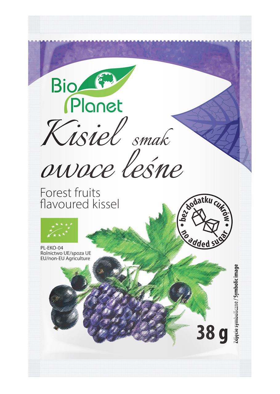 Kisiel o Smaku Owoców Leśnych z Owocami Jagodowymi BIO (15 szt x 38 g)