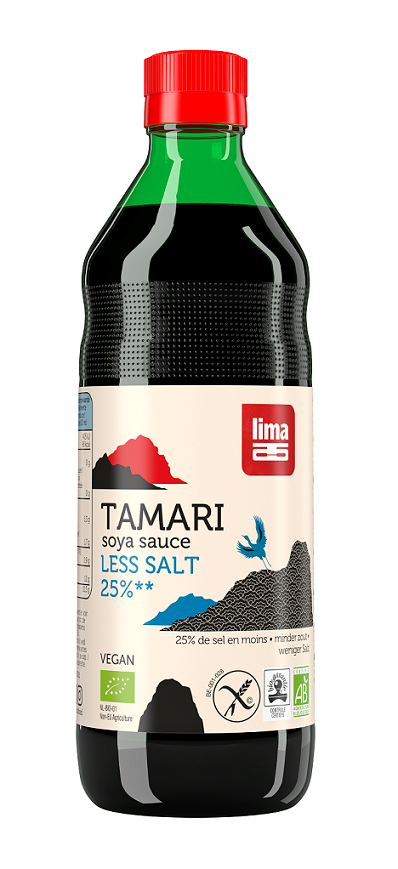 Sos Sojowy Tamari 25 % Mniej Soli Bezglutenowy BIO 500 ml