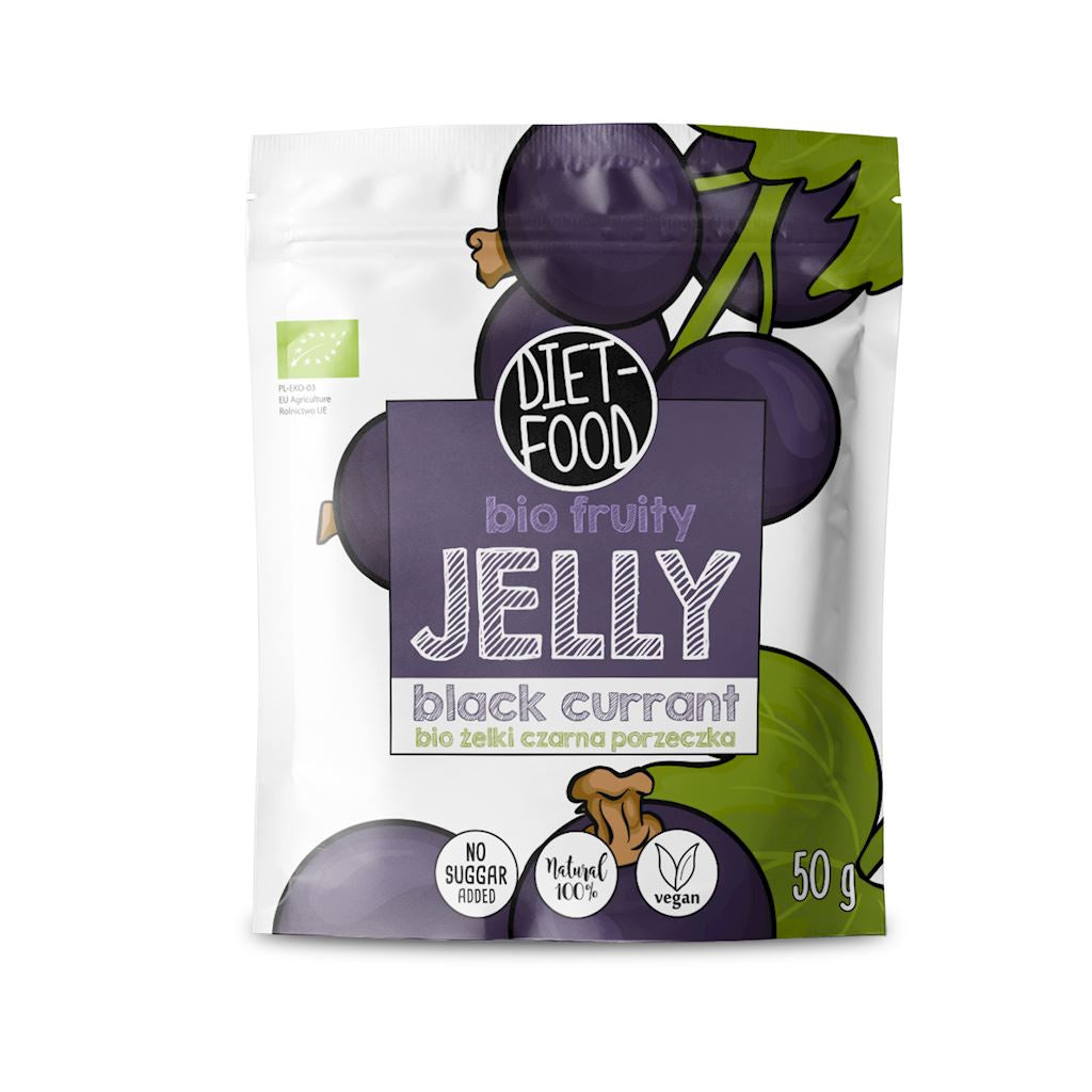 Żelki Czarna Porzeczka Bez Żelatyny BIO - Diet (3 szt x 50 g)