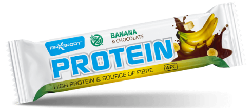 Baton Proteinowy Bananowy w Czekoladzie Mlecznej Bezglutenowy (5 szt x 50 g)