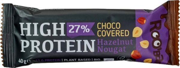 Baton Proteinowy z Orzechami Laskowymi w Polewie Czekoladowej Bezglutenowy BIO (6 szt x 40 g)