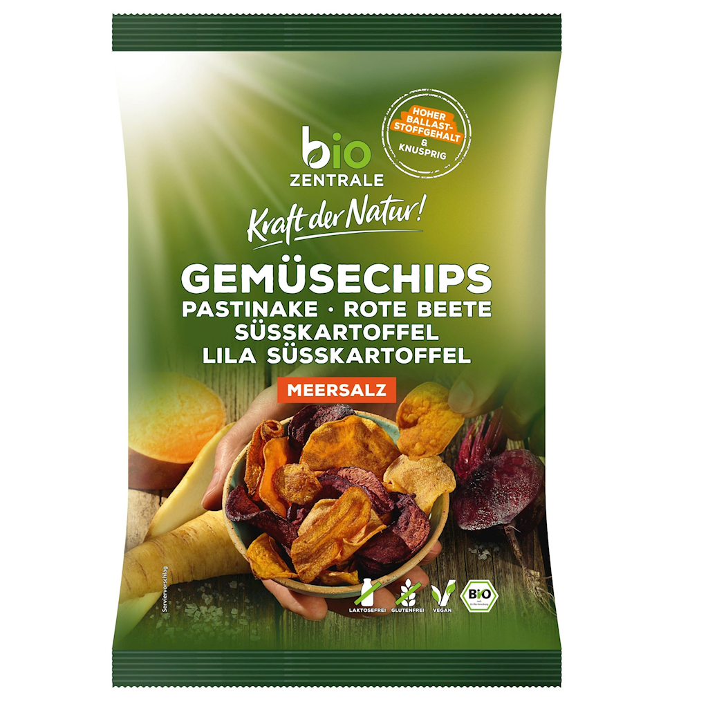 Chipsy Warzywne Solone Bezglutenowe BIO (2 szt x 90 g)