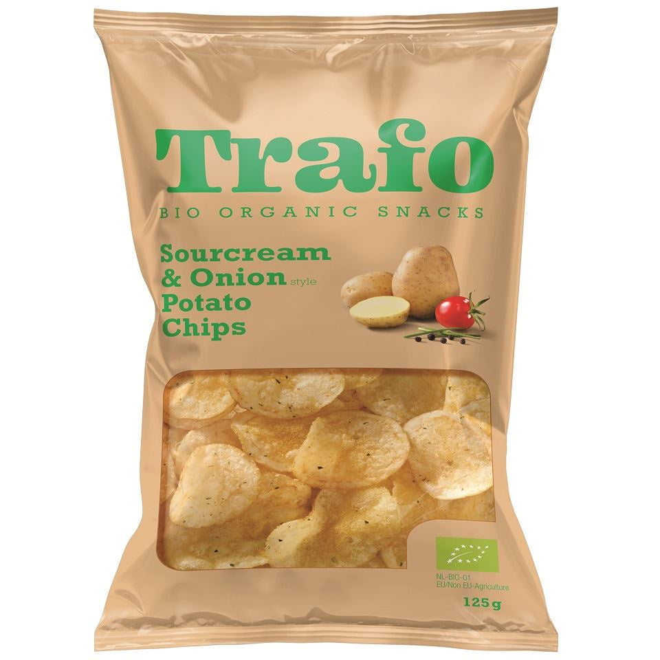 Chipsy Ziemniaczane o Smaku Śmietankowo - Cebulowym Wegańskie BIO (3 szt x 125 g)