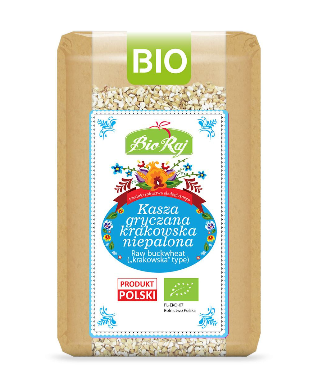 Kasza Gryczana Krakowska Niepalona BIO (Polska) (4 szt x 500 g)