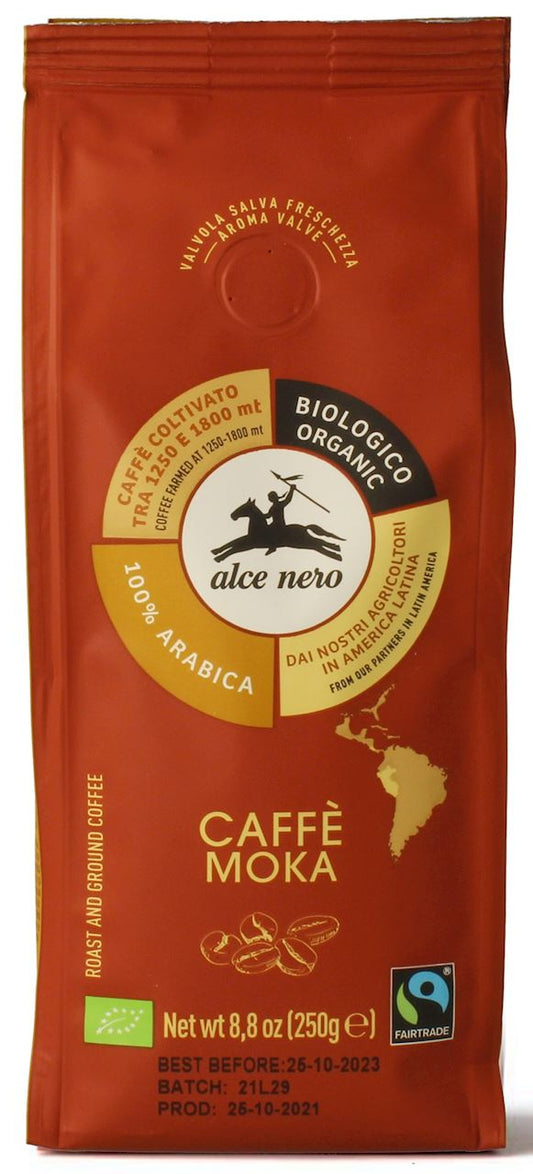 Kawa Mielona Arabica 100 % Moka Fair Trade Górska BIO 250 g