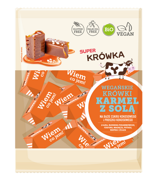 Krówki Słony Karmel Bezmleczne Bezglutenowe BIO (3 szt x 150 g)