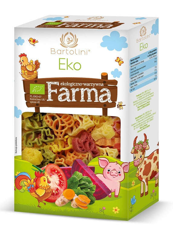 Makaron (Semolinowy z Suszonymi Warzywami) Dla Dzieci Farma BIO (4 szt x 250 g)