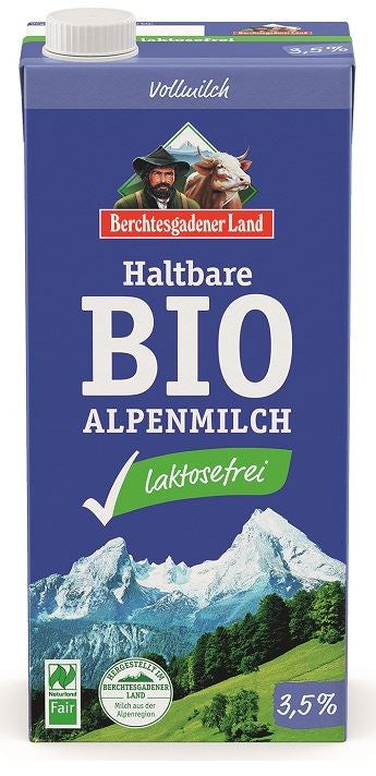 Mleko Alpejskie Uht o Obniżonej Zawartości Laktozy (Min. 3,5 % Tłuszczu) BIO (2 szt x 1 l)