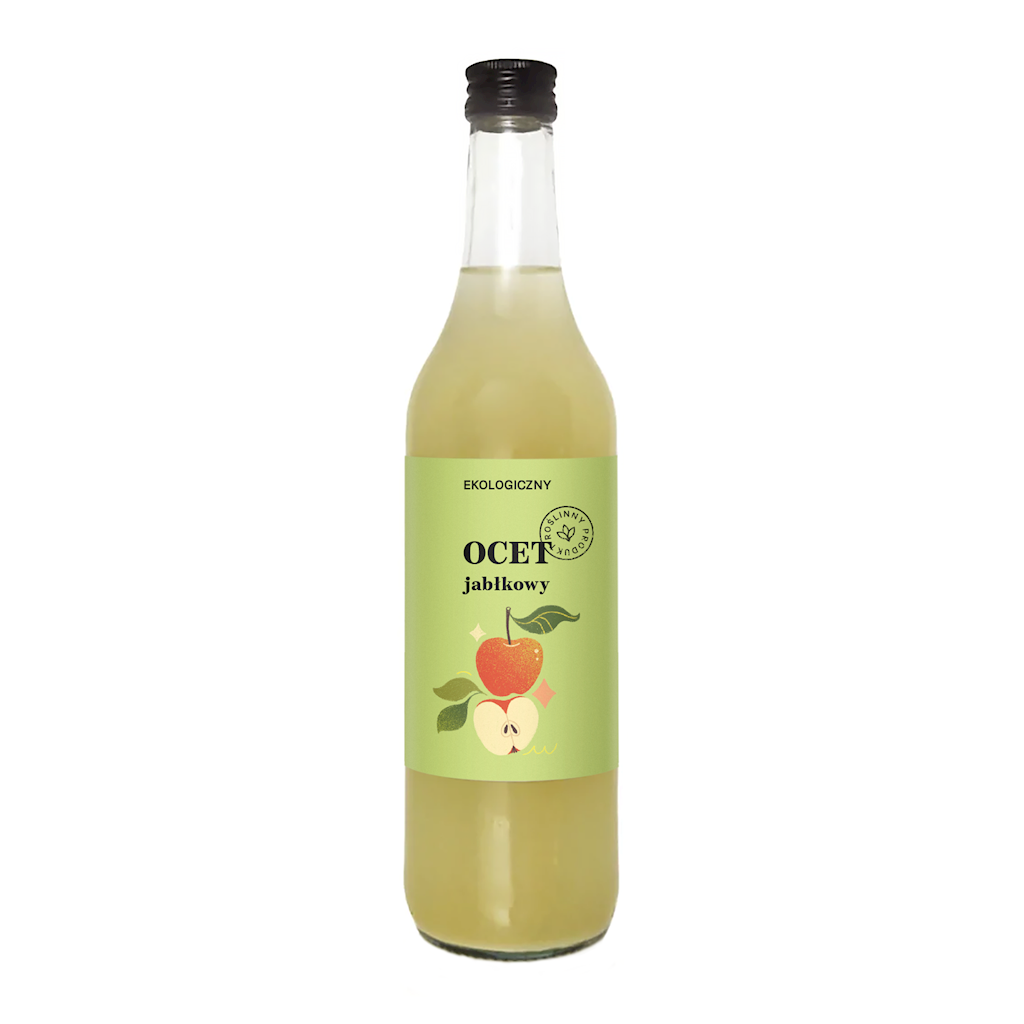 Ocet Jabłkowy 4 % Niefiltrowany  BIO (2 szt x 500 ml)