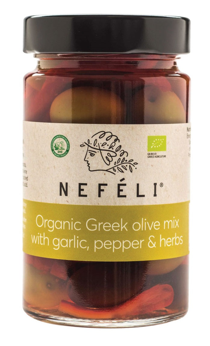 Oliwki Mix Bez Pestek w Zalewie BIO 295 g (140 g) – Nefeli