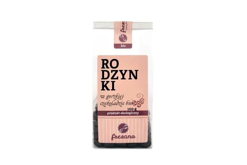 RODZYNKI W GORZKIEJ CZEKOLADZIE BIO (100 g)