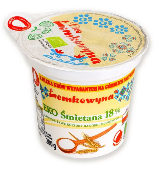 Śmietana 18 % BIO (2 szt x 280 g)
