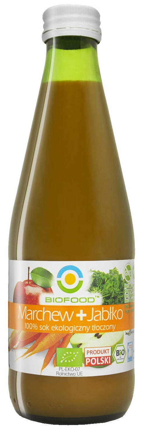 Sok Jabłkowo - Marchwiowy Nfc Bezglutenowy BIO (4 szt x 300 ml)