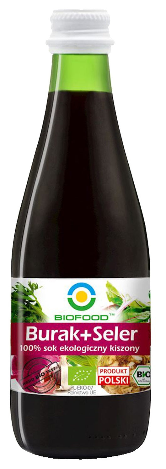 Sok z Buraków i Selerów Kiszonych Nfc Bezglutenowy BIO (4 szt x 300 ml)