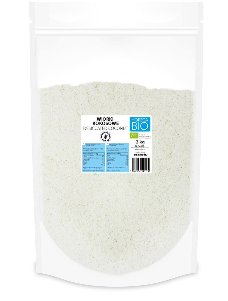 Wiórki Kokosowe Bezglutenowe BIO 2 kg