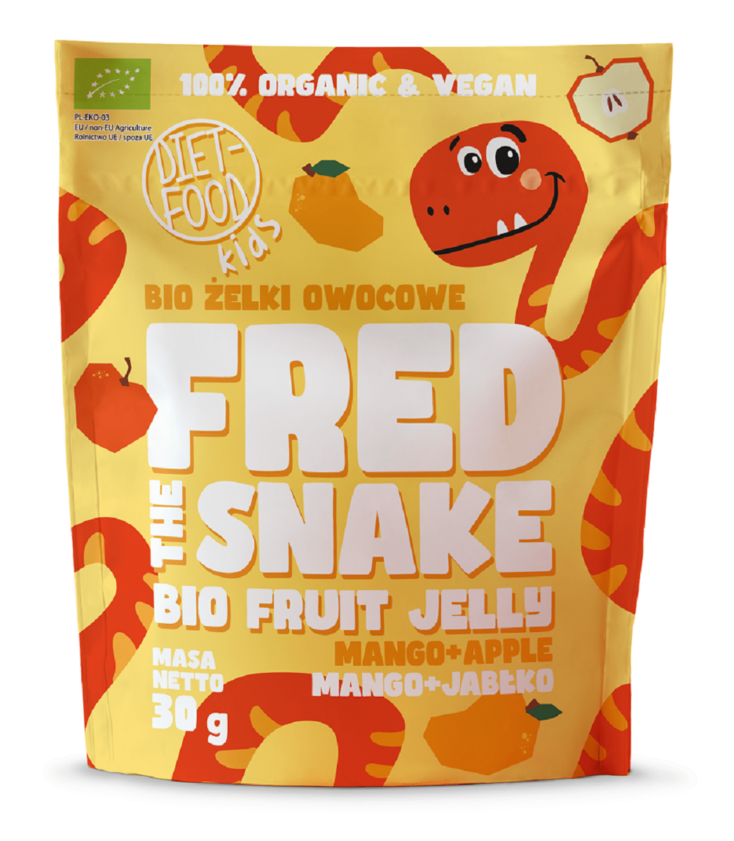 Żelki Mango - Jabłko Bez Żelatyny BIO  - Diet (6 szt x 30 g)